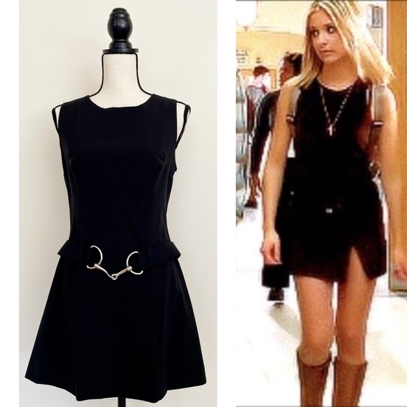 Vintage Dresses & Skirts - SOLD :: Vintage 90s Does 60s Belted Little Black Dress